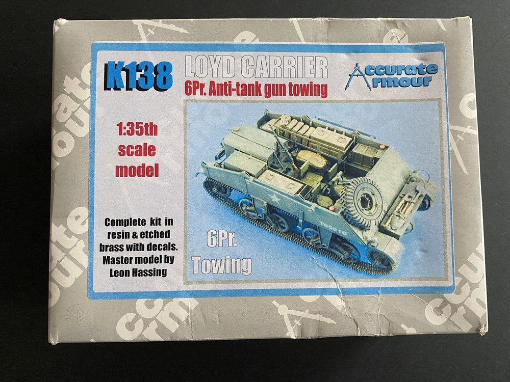 Accurate Armour 1/35 Loyd Carrier Designed To Tow 6 Pdr AT Gun Resin Model Kit-image