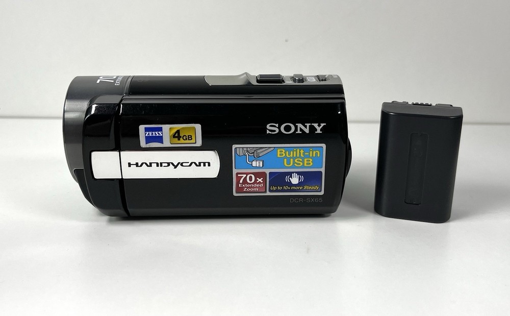 Sony DCR-SX65E Camcorder Black 70x Zoom 4GB Compact Digital Vintage | Tested