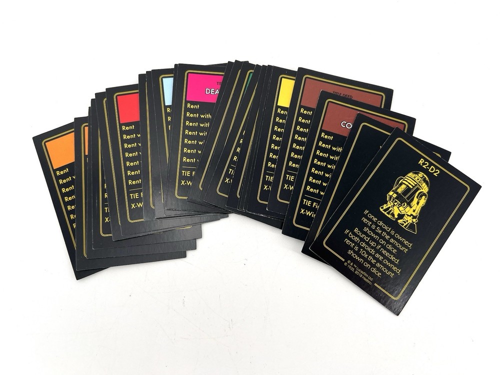 Star Wars Monopoly Game – The Complete Saga Replacement Full Set Property Card