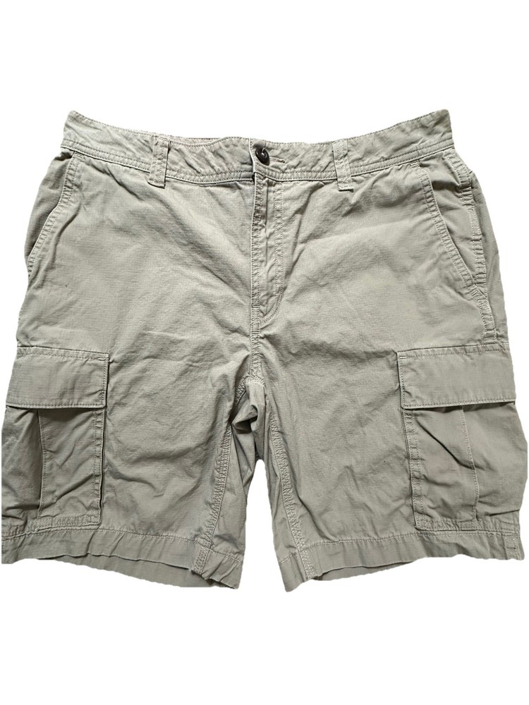 The North Face Men's Cargo Shorts Size 34 Tan Khaki Hiking Outdoor Work Cotton
