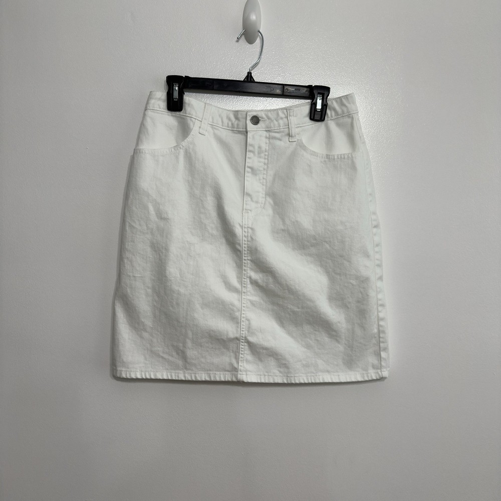 Riders By Lee Women’s Mid Rise Skirt Stretch Pockets Size 10 M White