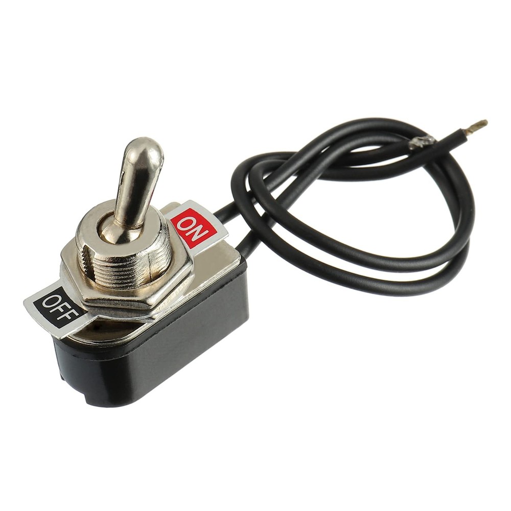 Heavy Duty Toggle Switch SPST 2 Pin ON/Off Rocker Toggle Switch 6A/125V 3A/25...