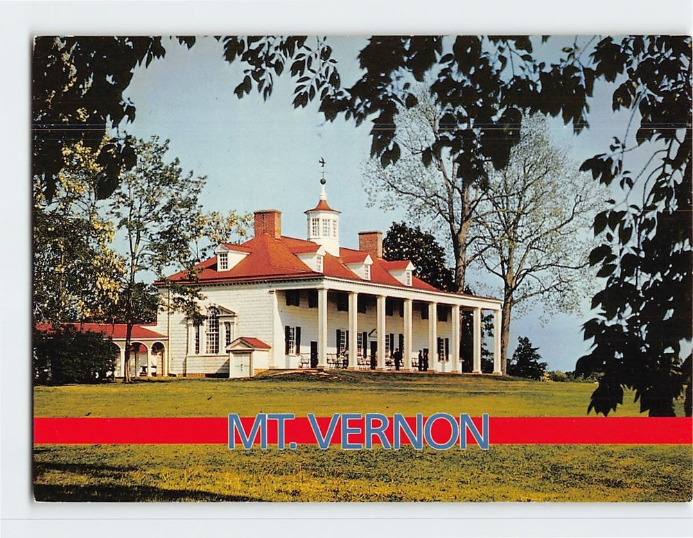 Postcard Home of Washington Mount Vernon Virginia USA