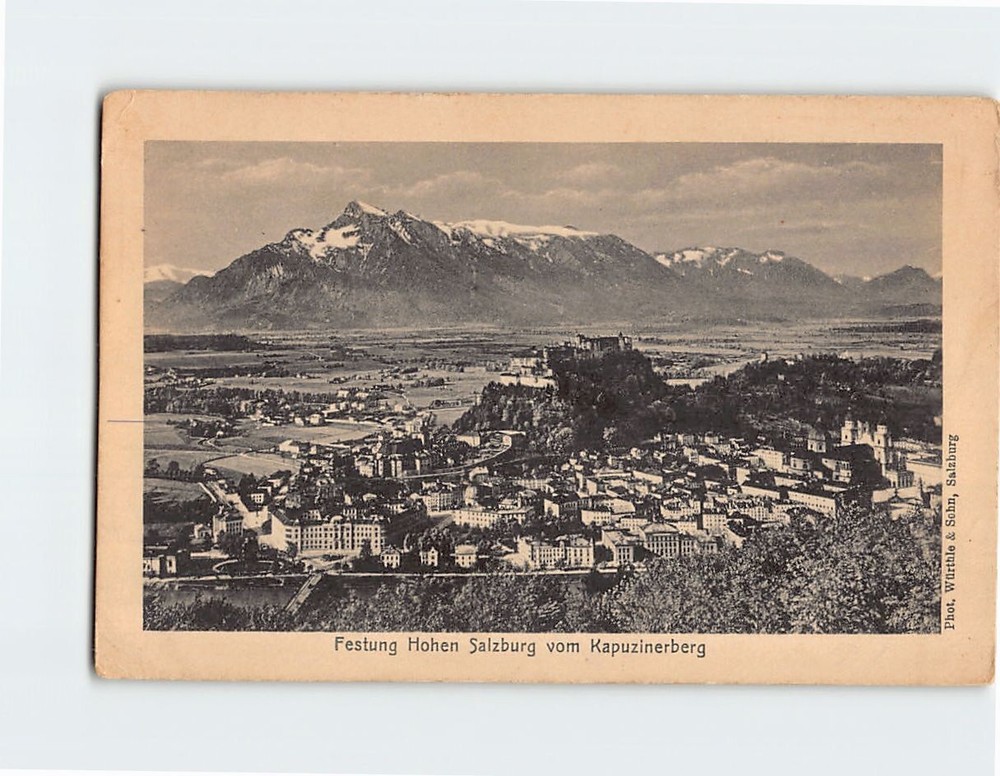 Postcard Fortress Hohensalzburg Salzburg Austria