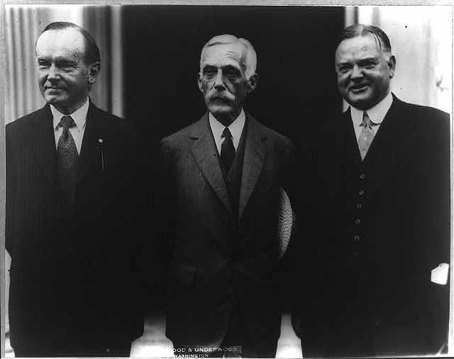 Photo: President Coolidge,Andrew Mellon,Herbert Hoover 1928