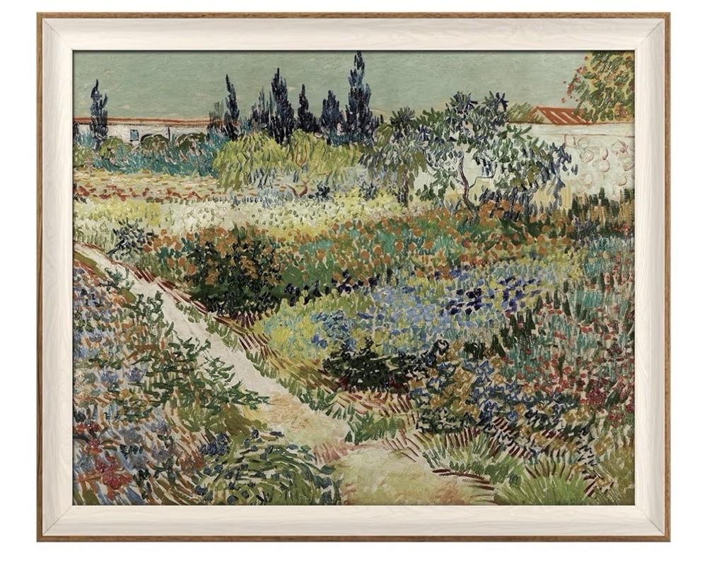Garden of Arles Vintage Landscape Oil Painting 16x20 Framed Canvas Art Print