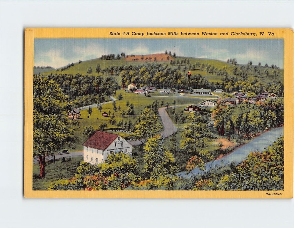 Postcard State 4H Camp Jackson Mills Weston West Virginia USA