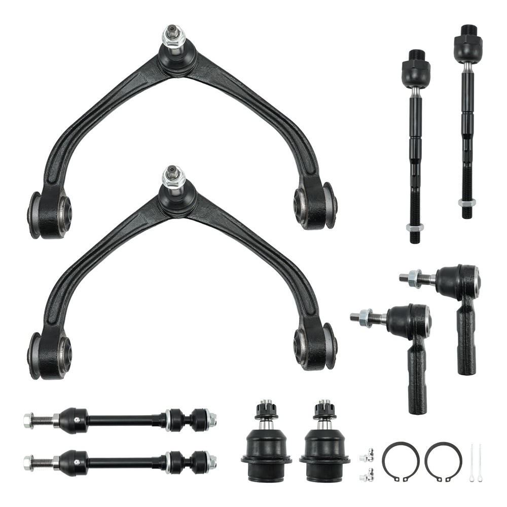 10pcs Front Upper Control Arms & Tie Rod End Kit for 05-10 Dodge Dakota