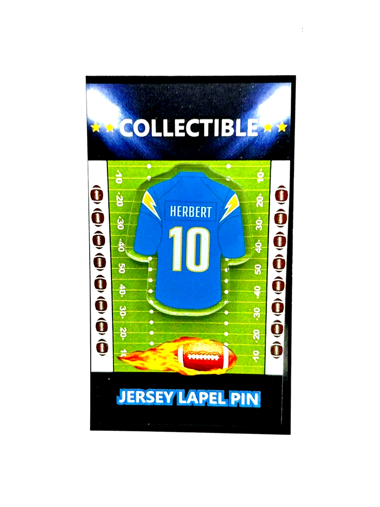 Justin Herbert LA Chargers Bolts Jersey Lapel Pin - Classic Collectible