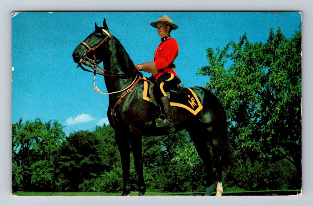 Canada- Royal Canadian Mounted Police Souvenir Old Postal Vintage c1956 Postcard