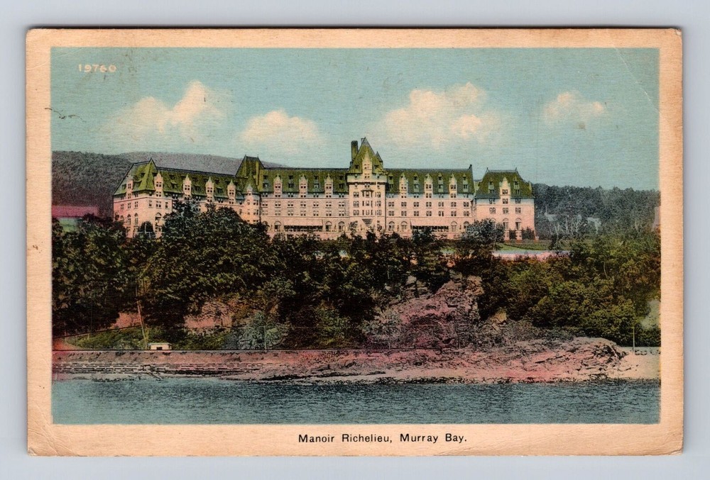 Murray Bay Quebec-Canada, Manoir Richelieu, Antique, Vintage Souvenir Postcard