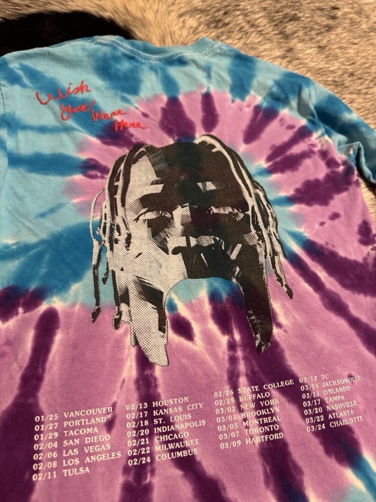🌌 Travis Scott Astroworld 2018 Tour Tie-Dye Long Sleeve Tee 🎤🔥 Size Small