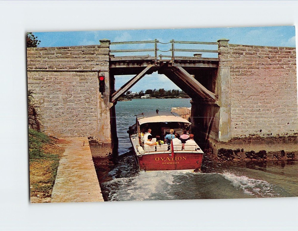 Postcard Somerset Bridge The World's Smallest Drawbridge Bermuda North America