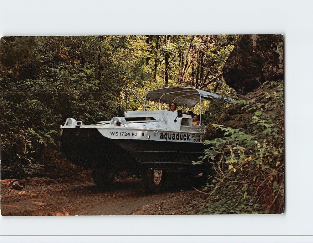 Postcard Aquaduck in beautiful Ishnala Canyon in Dells Country Wisconsin USA