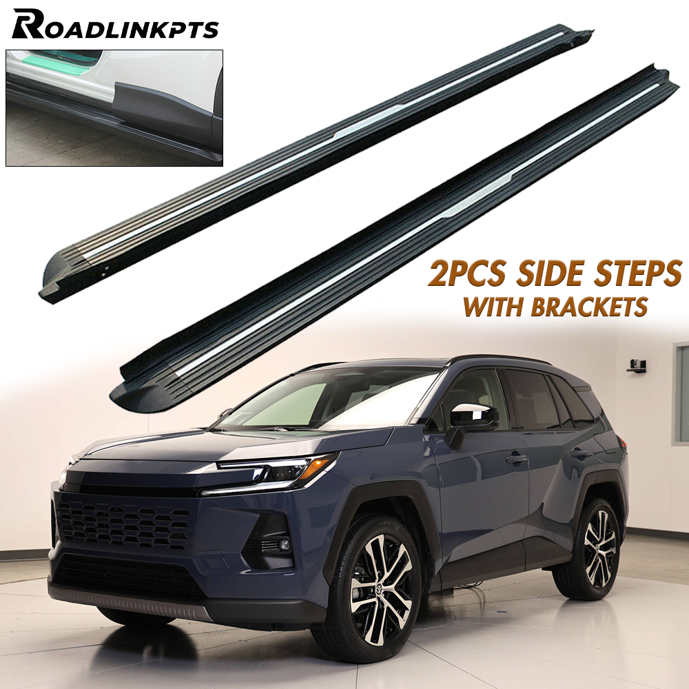 2PCS Fixed Side Steps Fit for All New Toyota RAV4 2026 Running Boards Rail Bars