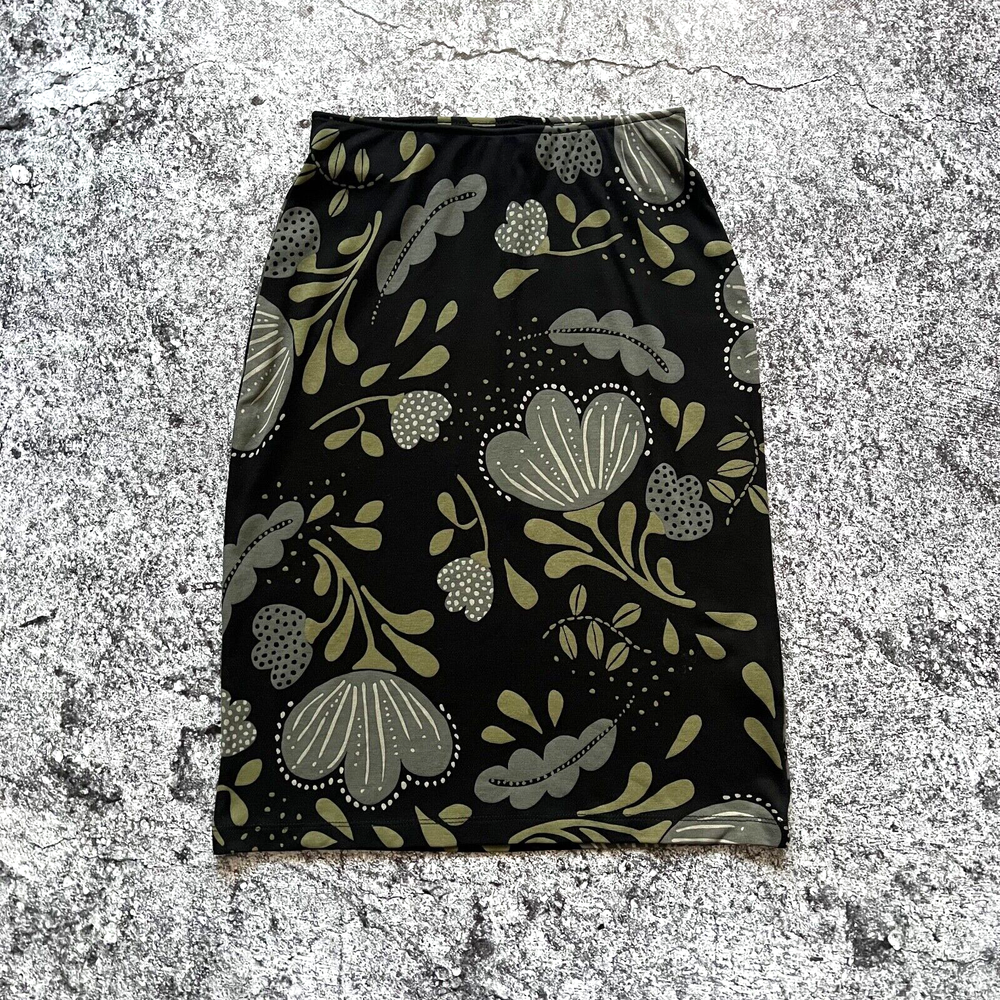 Gudrun Sjoden Skirt Floral Black / Olive Size - S