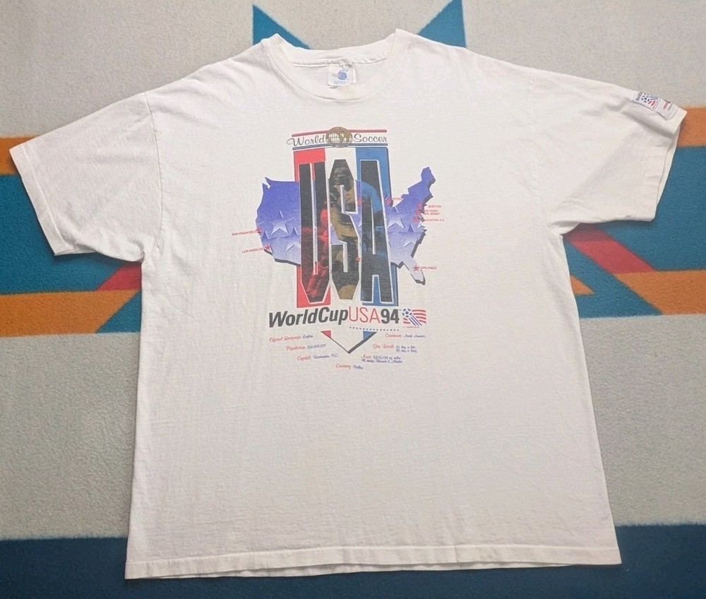 Vintage 1994 World Cup Soccer Shirt Made In USA Single Stitch XL