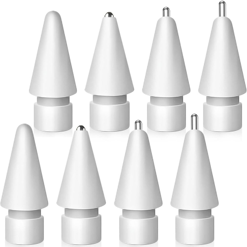 Apple Pencil Replacement Tips - Durable No-Wear Metal Nibs for iPad Stylus