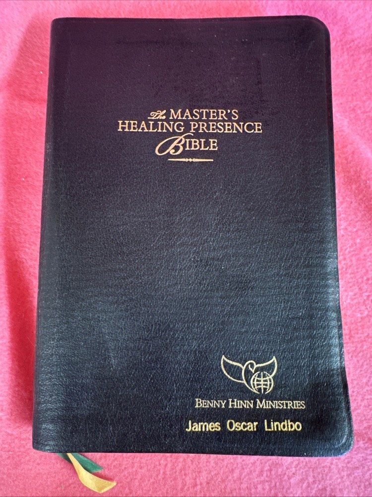 The Master's Healing Presence Bible KJV Benny Hinn Ministries Leather Bound EC!