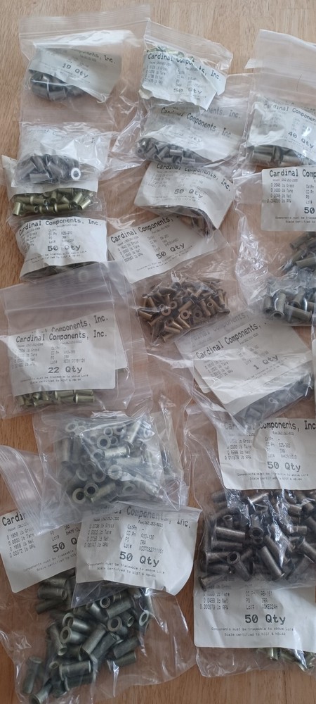 Rivet Nuts from Cardinal Components, multiple sizes, new in original packaging