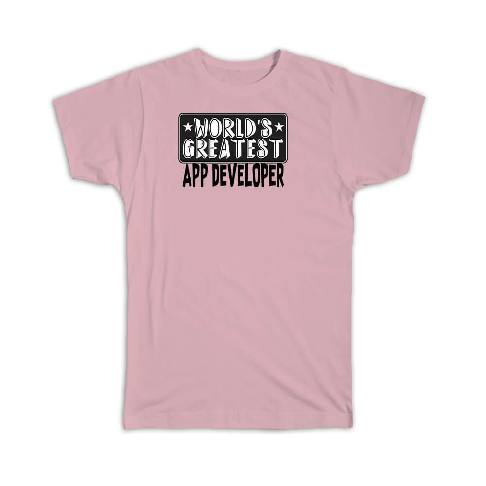 Gift T-Shirt : Worlds Greatest App Developer Vintage Stars
