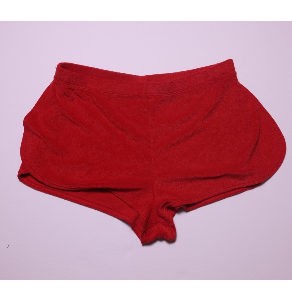Wild Fable Terrycloth Red women's micro shorts swim cover up size S