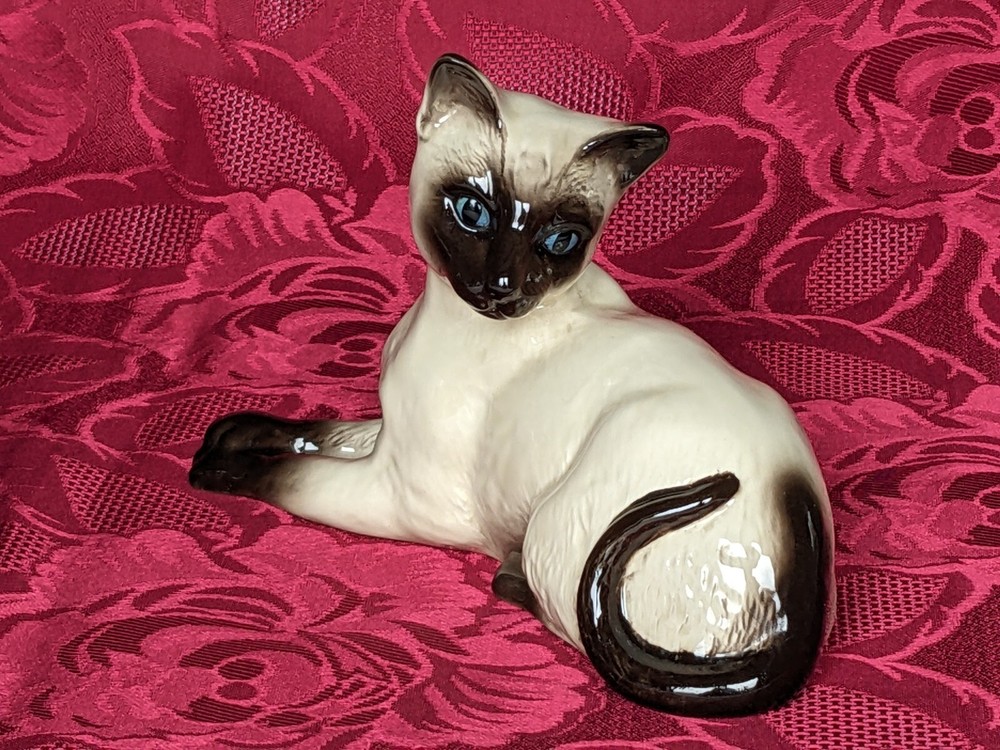 Royal Doulton (Grande) Gato Siamés Papá Abuelo Mamá Abuela Tía Amigo Cumpleaños-image