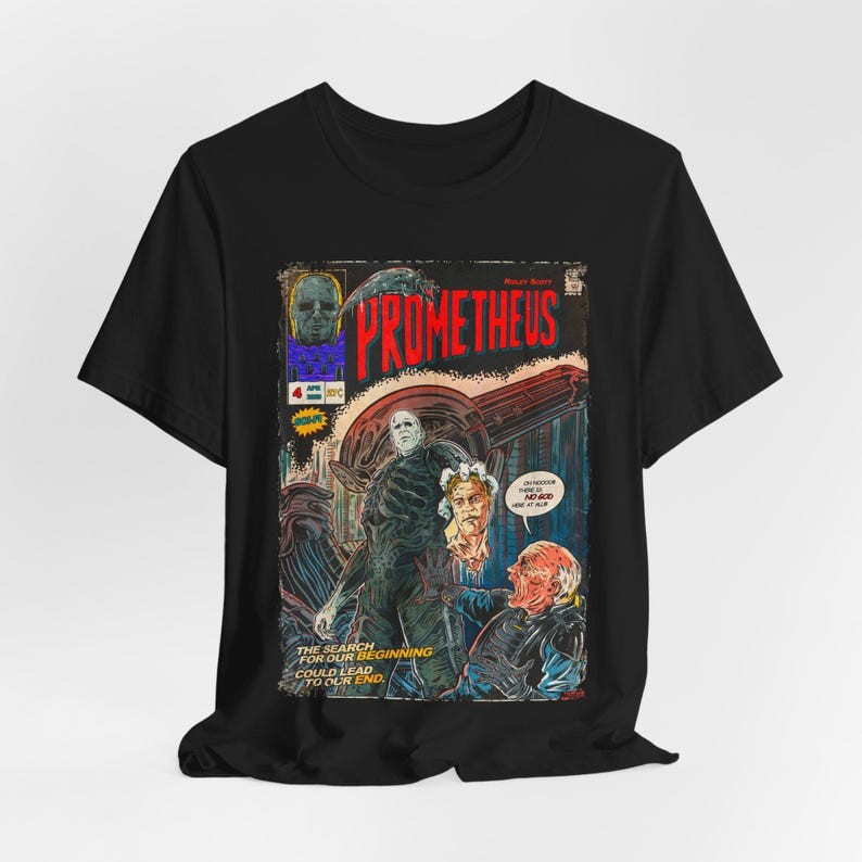 Prometheus Movie T-Shirt: Vintage Sci-Fi Horror Graphic Tee
