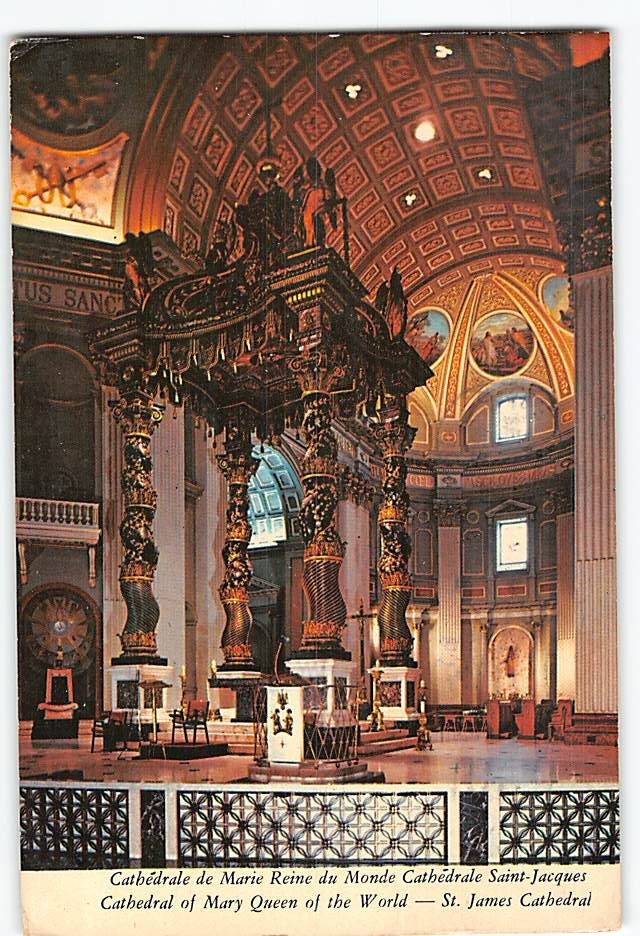 Postcard Cathedral of Mary Queen of the World St. James Cathedral Canada