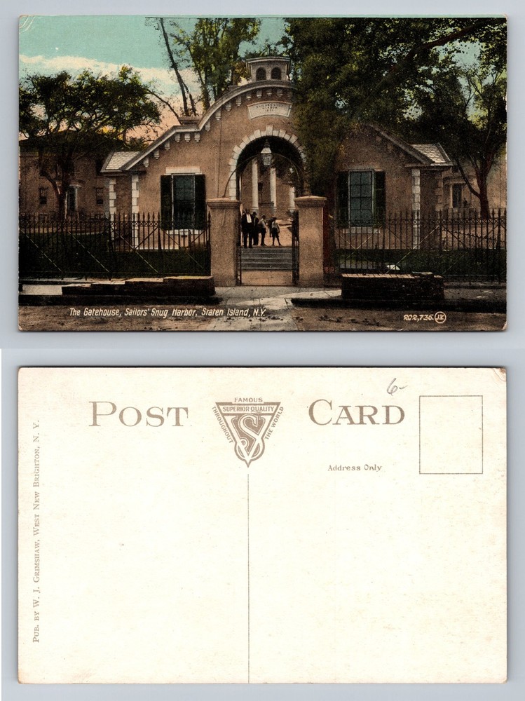 Staten Island, NY-New York, Gatehouse Sailors’ Snug Harbor Vintage Postcard