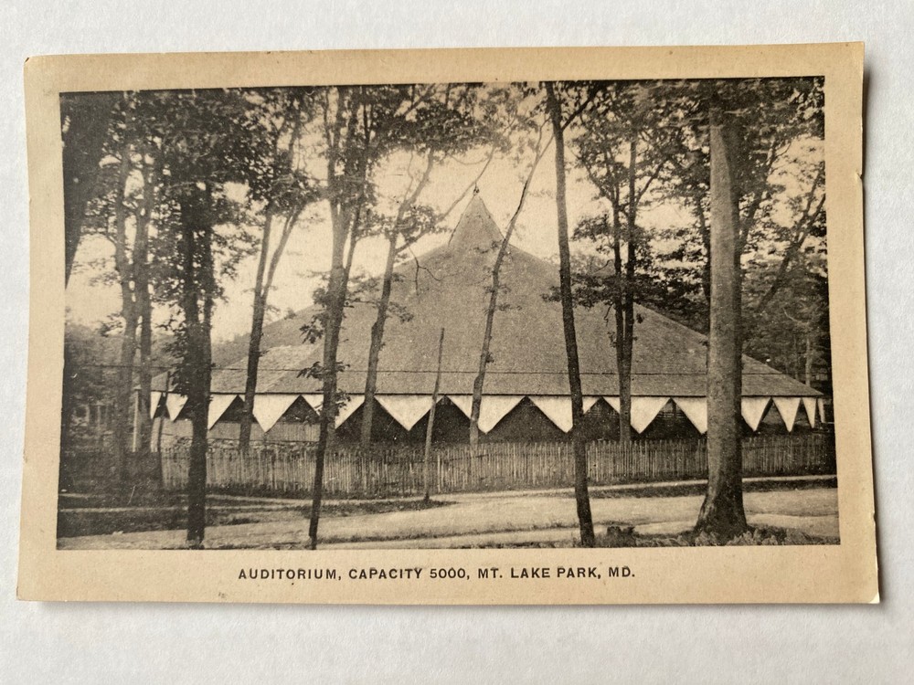 Auditorium Mt Lake Park, Maryland Postcard