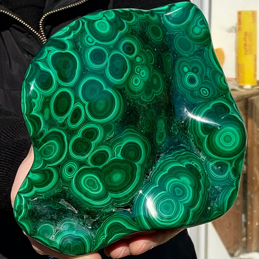 4.75LB Natural Polished Malachite Mineral freeform specimen Reiki Stone