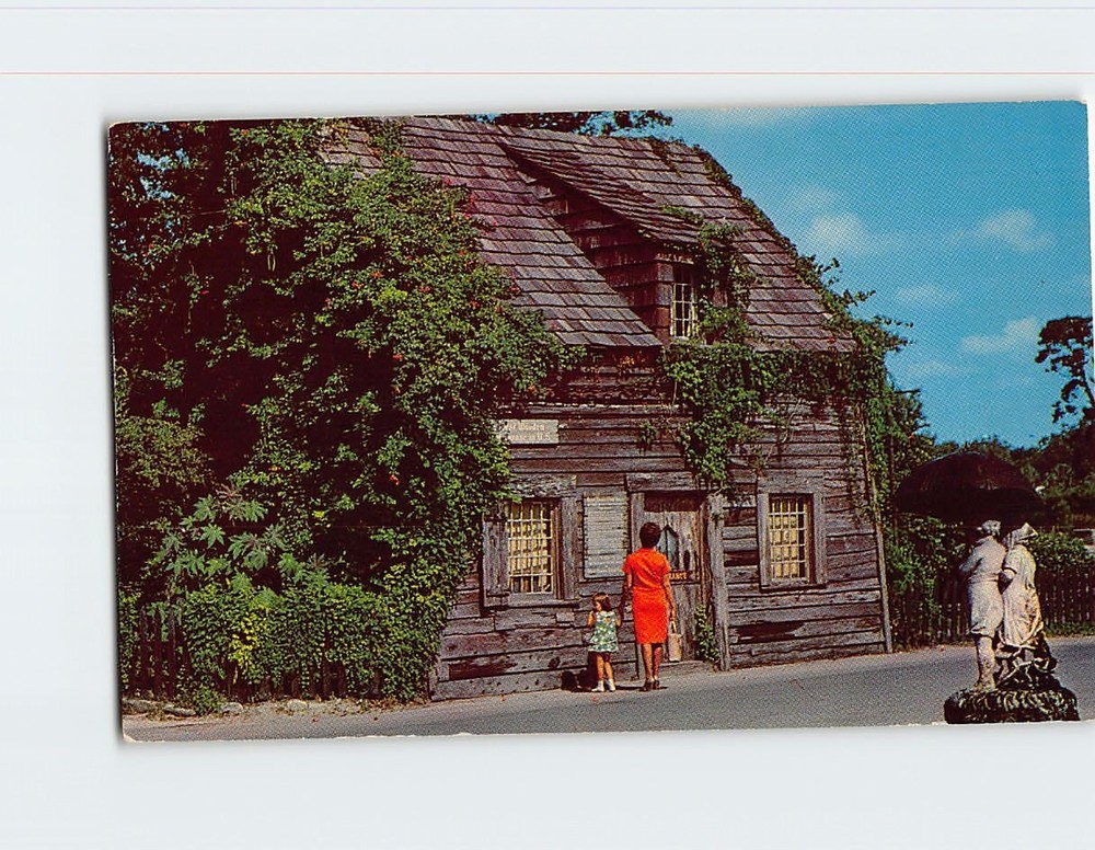 Postcard Oldest Wooden Schoolhouse St. Augustine Florida USA