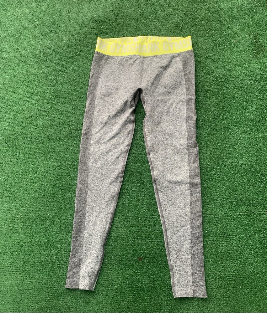 Gymshark Women's Heather Gray Logo Waistband Leggings Size Medium Athletic