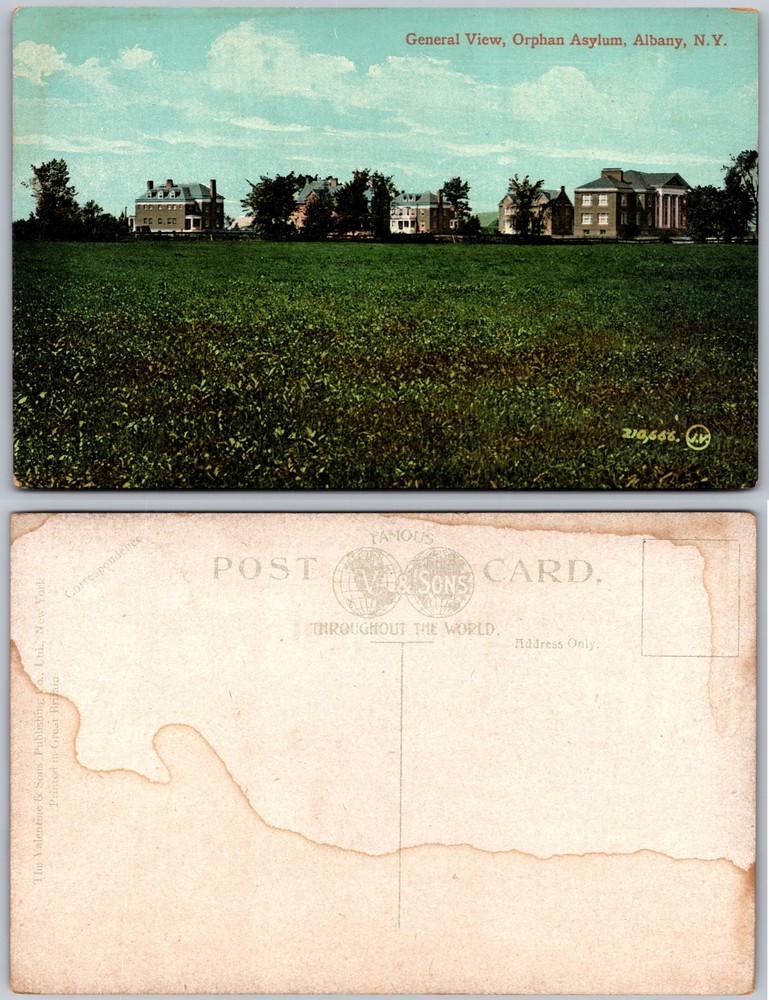 Orphan Asylum Albany NY Postcard