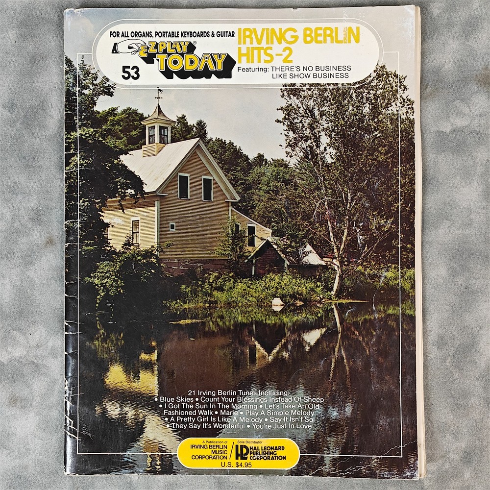 1975 EZ Play Today Volume 53 Irving Berlin Hits-2 Organ Piano Guitar Music Book!