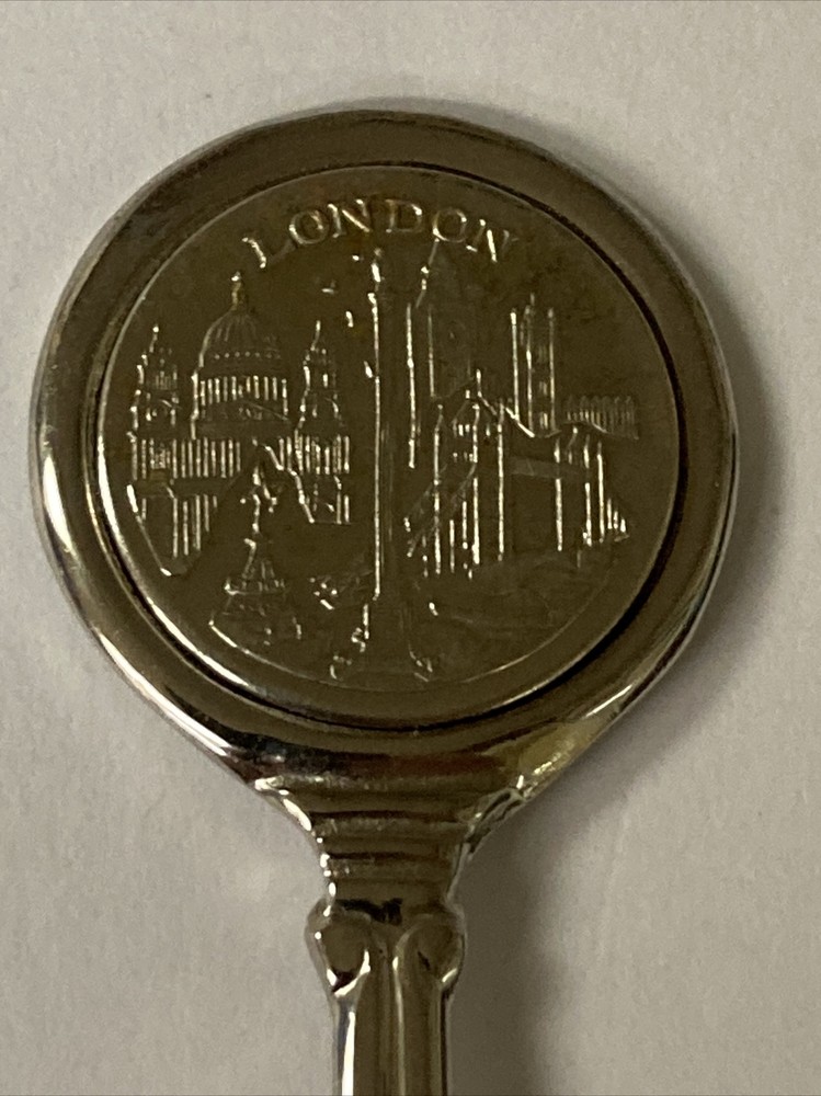 Vtg Souvenir Spoon Collectible London Coin England