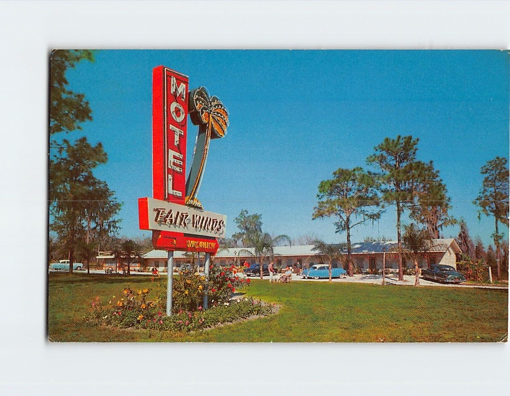 Postcard Fair Winds Motel Tampa Florida USA
