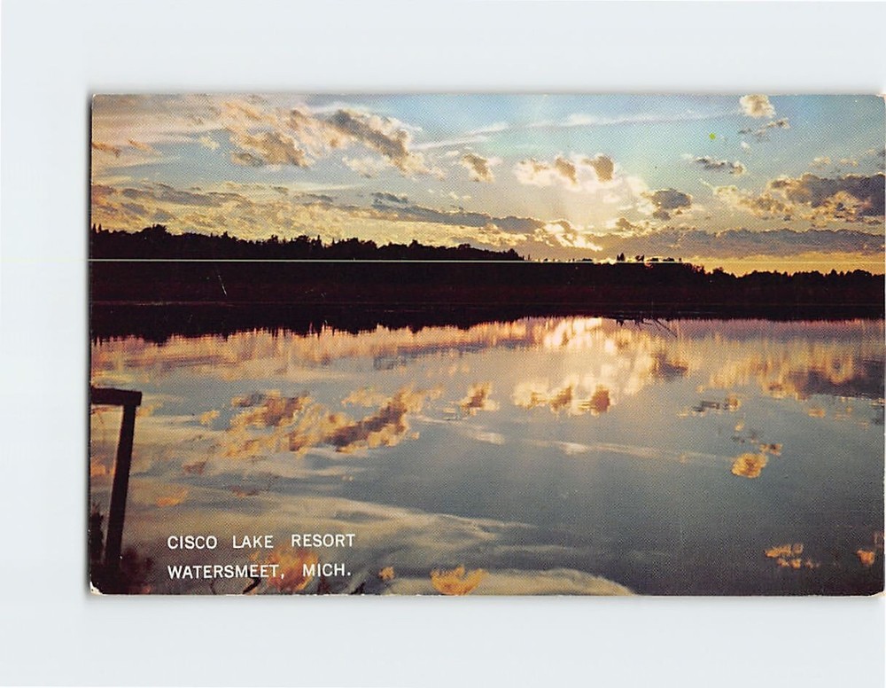 Postcard The sun hath made a golden set The Water Wonderland In Michigan USA