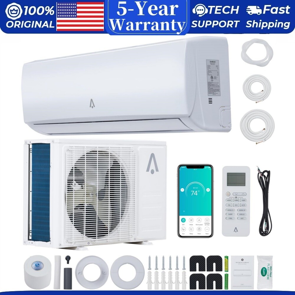 36000 BTU 230V Mini Split Inverter AC Heat Pump with 19 SEER2 Efficiency