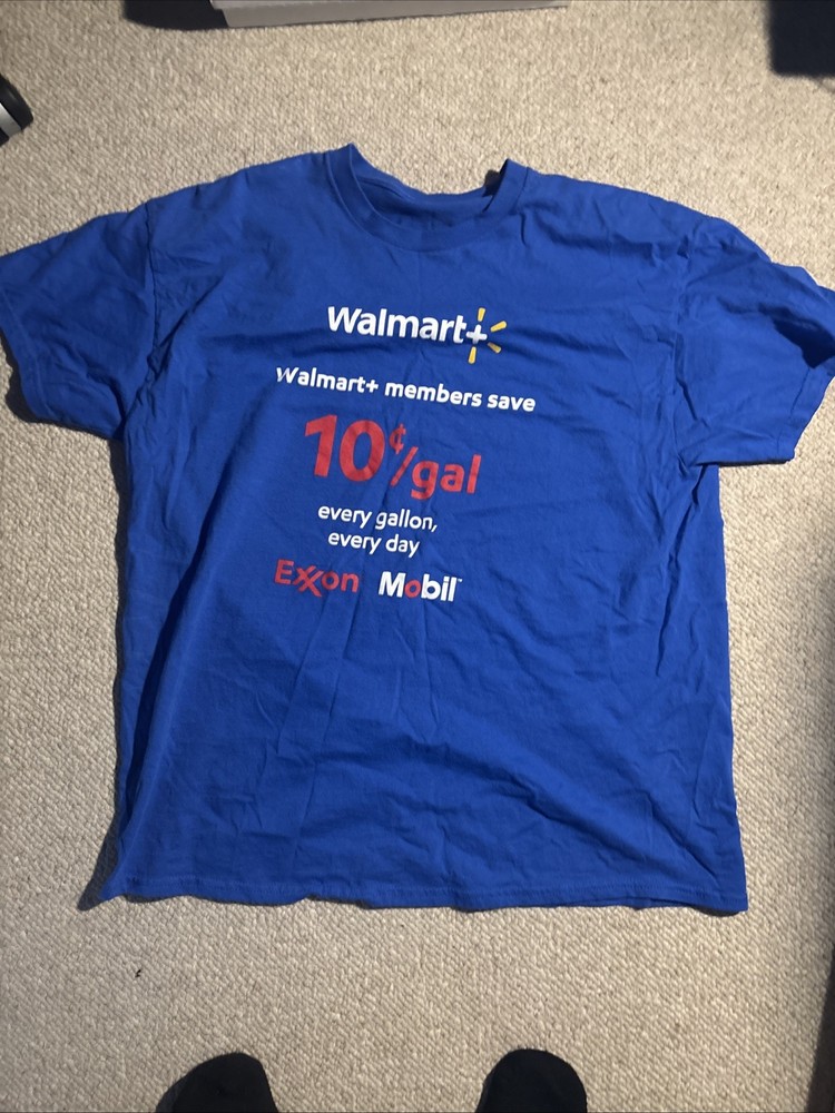 Walmart Employee Shirt Blue Short Sleeve Size L/XL