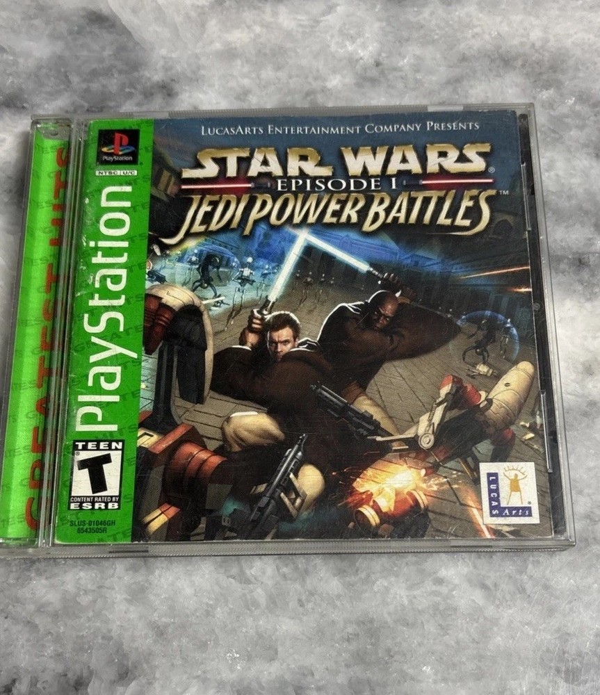 Star Wars Episode I Jedi Power Battles + Reg Card PS1 PlayStation 1 CIB
