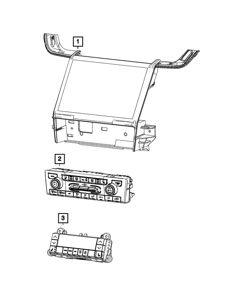 Genuine Mopar Vehicle Feature Controls Center Stack 68376527AC