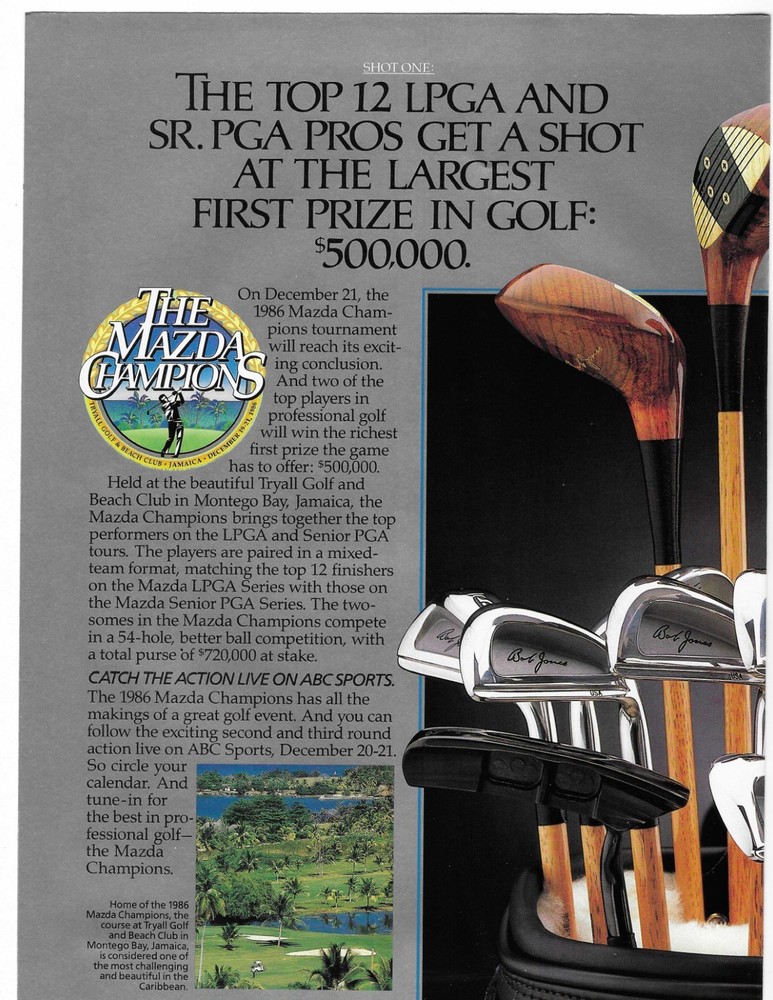 Bobby Jones  Mazda  2-Page Original Print Ad