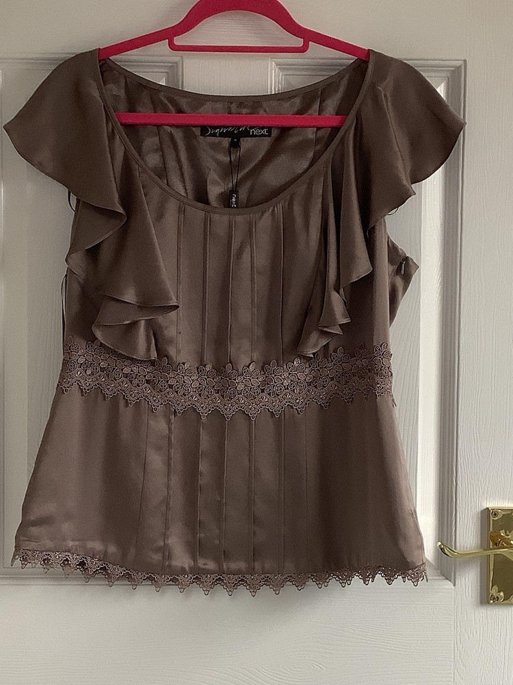 BNWT Next Signature Silk Blouse in Size 16 - Elegant & Luxurious