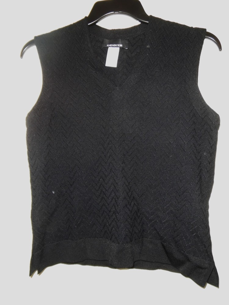 Jones New York Black Sleeveless Tank Top Size M