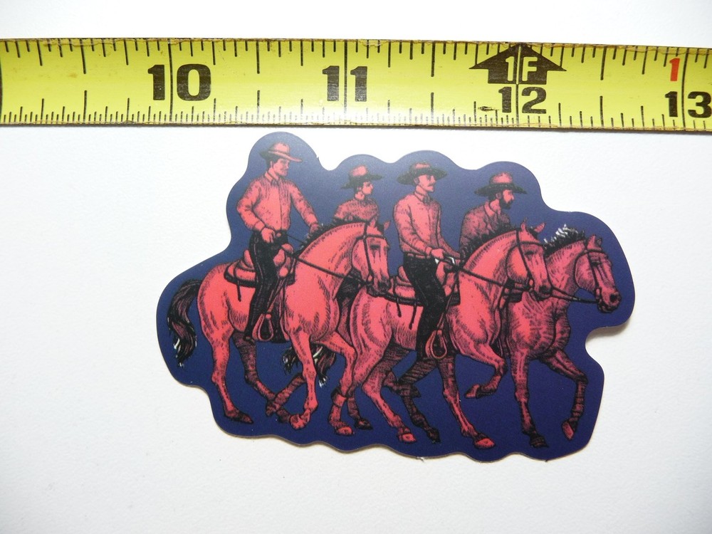 4 Cowboys Posse Ride Western Country Theme Sticker Decal