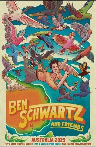 Ben Schwartz & Friends Tour Melbourne, Australia 2025 Poster - Wall Decor
