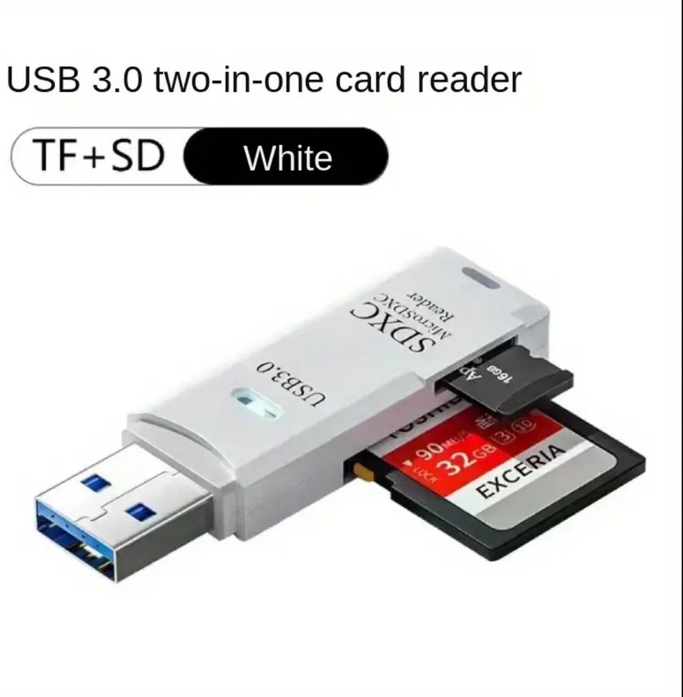 USB A 3.0 SD Card Reader for PC Micro SD Card to USB Adapter for Camera Memory