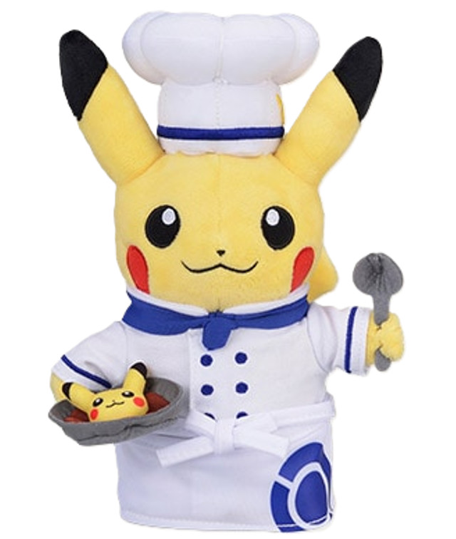 Pokemon Cafe Limited Plush doll Chef Pikachu Japan Pocket Monster NEW